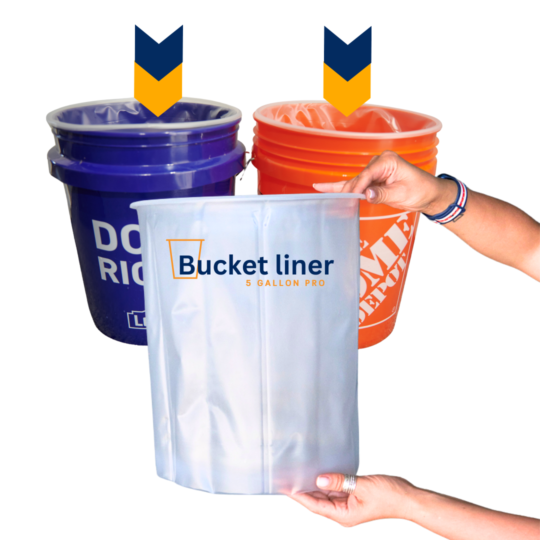 Clear plastic liner for 4 gallon buckets