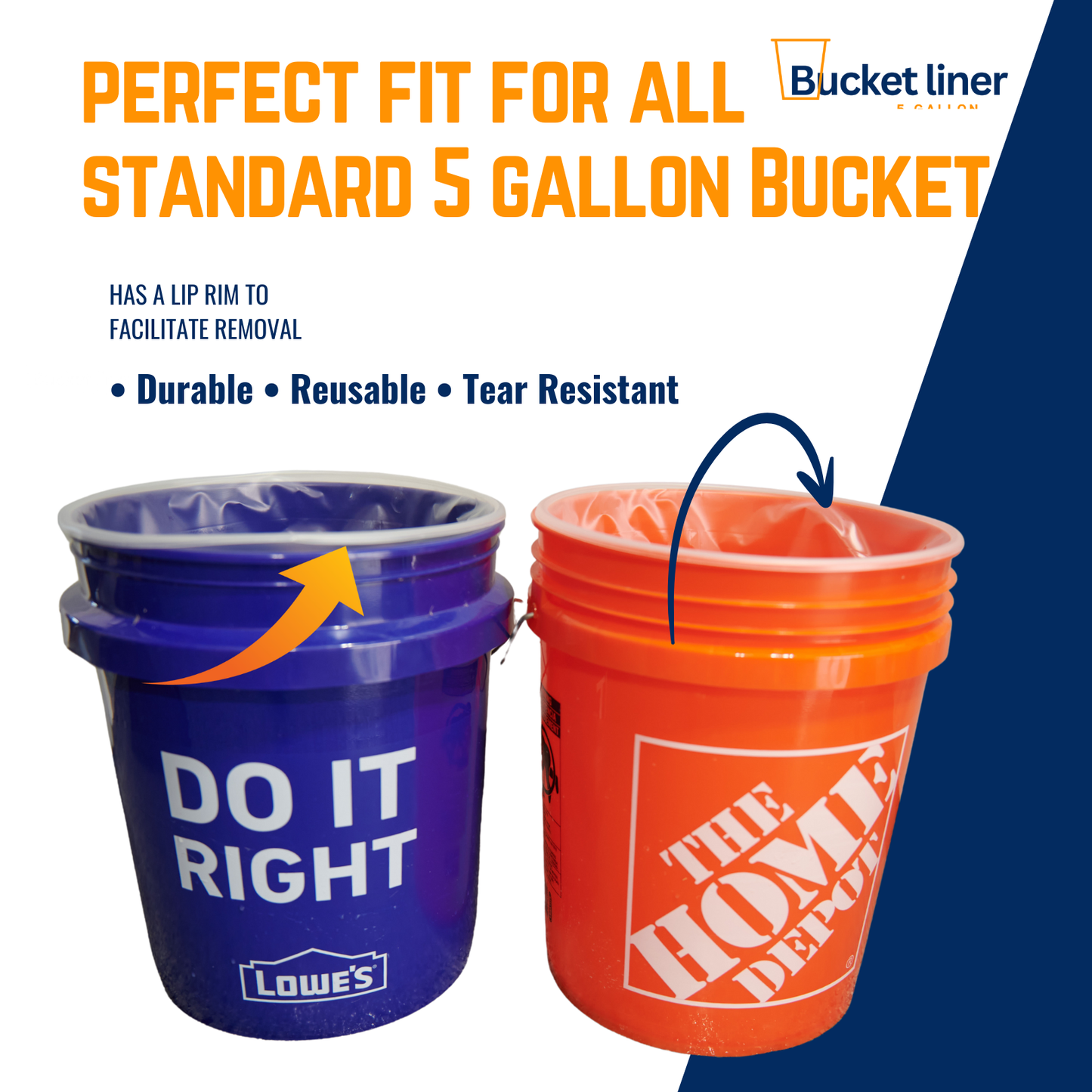 bucket liners that perfectly fit for all standard 5 gallon buckets 