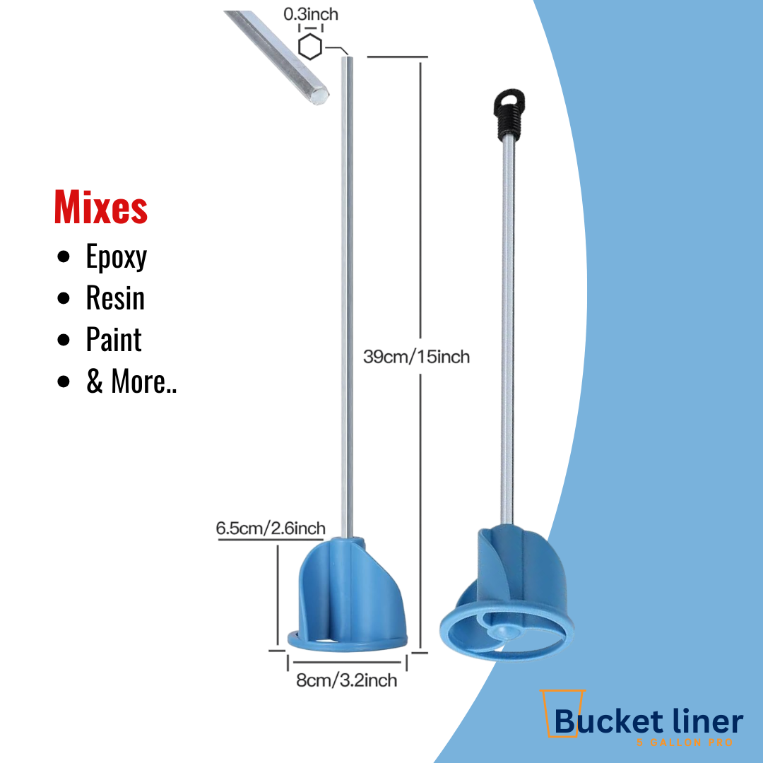 5GBL Pro™ Liner-Friendly Epoxy, Resin & Paint Mixing Paddles (2-Pack)
